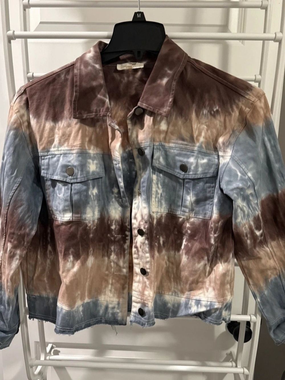 Tie-Dye Cotton Trucker Jacket - Multi-Color Mystreet
